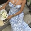 6b344343-2755-4143-bcaa-34410a5ed373.jpg Floral Backless Halter Waist-Cinching Dress