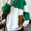 6ec24bd8-450b-4919-9872-3b781d538c7e.jpg Men's Color-Block Spliced Knit Sweater – Green