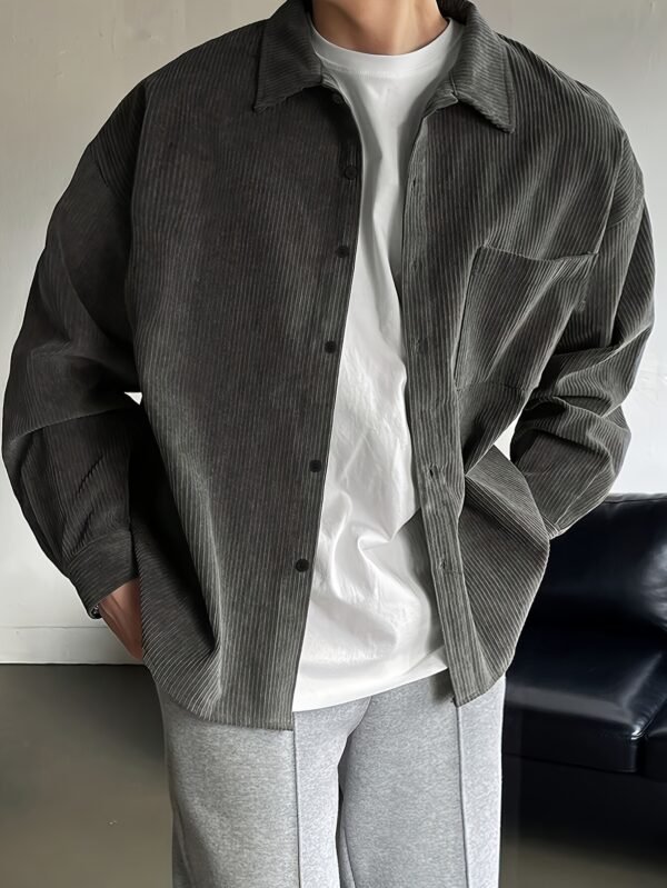 Men's Casual Lapel Button-Up Shirt