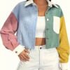 75913a12-eb63-4311-a288-752696073cf1.jpg Women's Elegant Color-Block Flannel Jacket Blazer with Pockets