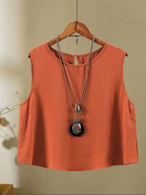 Women's Elegant Orange Skirt Set – Stylish Warm-Tone Fashion Outfit
