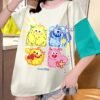 Women's Cartoon Print Oversized Longline T-Shirt