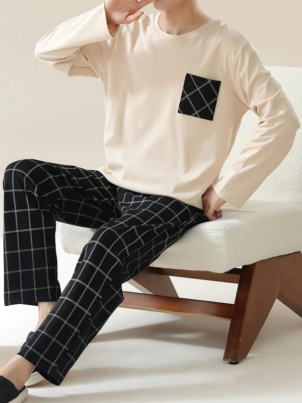 7f5765c6-f251-4c57-a0a0-16f4143dc8c2.jpg Men's Long Sleeve Round Neck Pullover with Pockets – Apricot