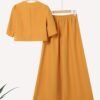 80c6ed04e61b40629109c931a79e0f95-goods.jpeg Puff Sleeve Shirt & Wide-Leg Trouser Set