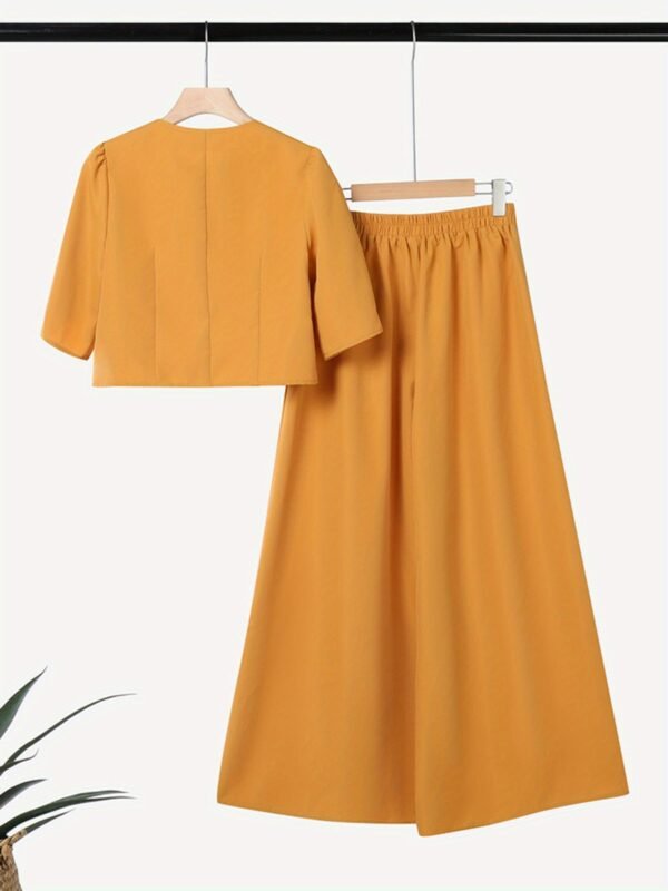 80c6ed04e61b40629109c931a79e0f95-goods.jpeg Puff Sleeve Shirt & Wide-Leg Trouser Set