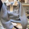 Men's Gentle Style Long Sleeve Zipper Cardigan – Dark Gray
