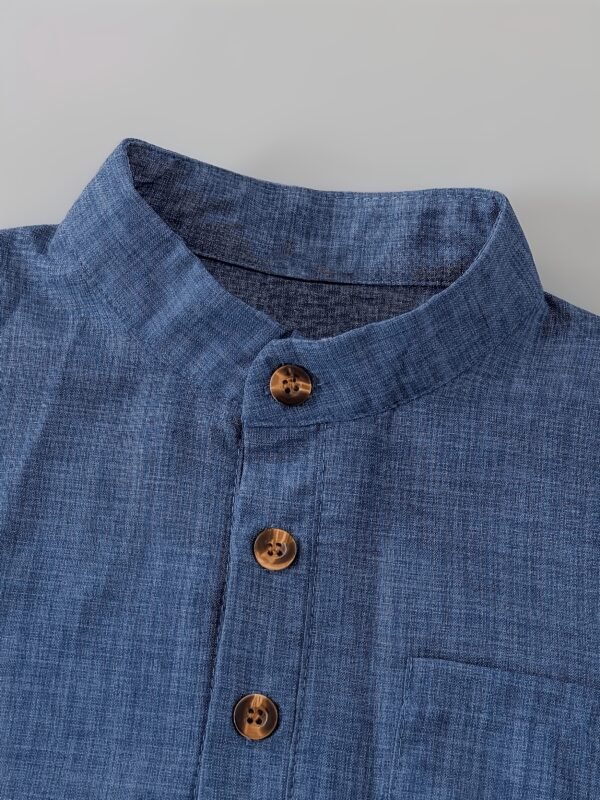 Men's Minimalist Button-Up Short Sleeve Shirt & Shorts 2-Piece Set
