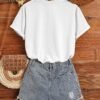 8ff13ba1-7b7c-4ca0-a5a4-034860dcaca9.jpg Women's Cute Duck Print Round Neck Short Sleeve T-Shirt