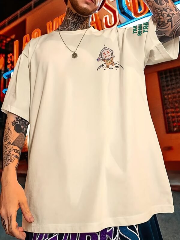 Men's Cartoon Print Casual Short Sleeve T-Shirt
