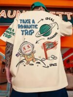 Men's Cartoon Print Casual Short Sleeve T-Shirt