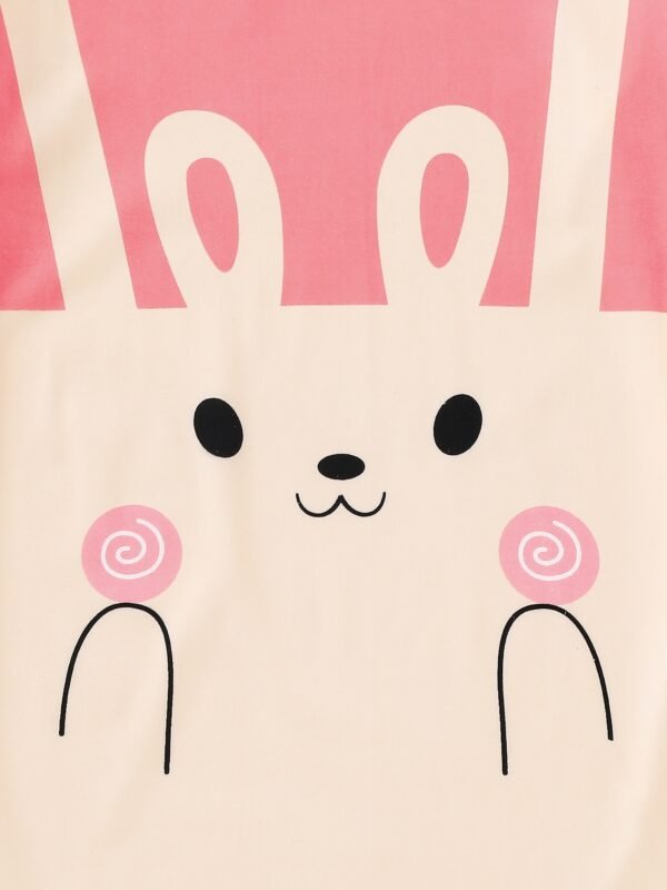 9579a0d8-6309-42a6-b54a-ea21b1b7fe46.jpg Women's Summer Cartoon Pink Rabbit Short Sleeve Nightgown