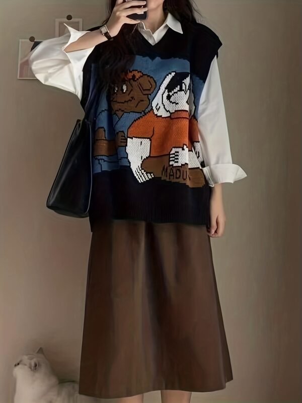 968b361fcefaee03e23028b49dc68670.jpg Women's Korean Style Retro Sweater Vest
