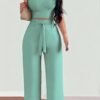 976ea47d-ad77-4826-b025-c687c0ea2356.jpg Tie-Front Camisole & Wide-Leg Pants Set