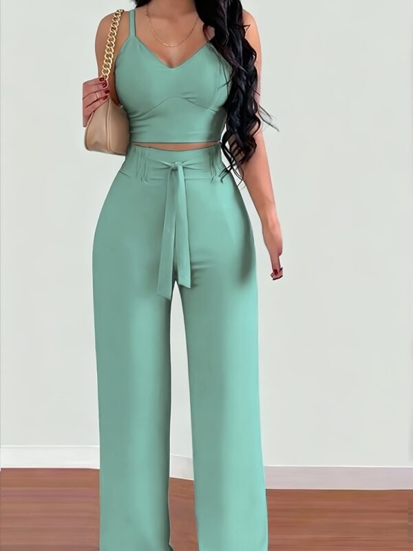 976ea47d-ad77-4826-b025-c687c0ea2356.jpg Tie-Front Camisole & Wide-Leg Pants Set