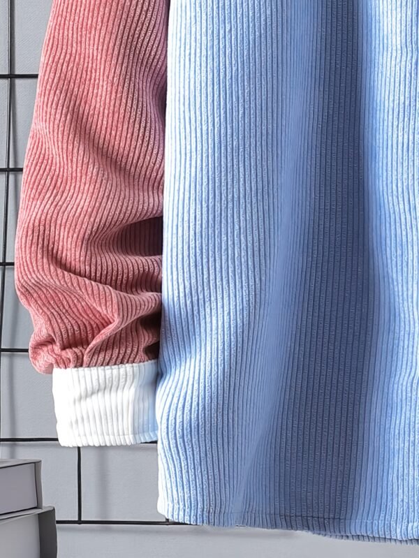 Men's Contrast Color Casual Shirt Jacket