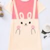a0438faf-5f76-4413-bbb5-cb9ae3d80116.jpg Women's Summer Cartoon Pink Rabbit Short Sleeve Nightgown