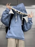 Unisex Vintage Lamb Fleece Collar Warm Sweatshirt Jacket