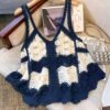 Women's Bohemian Floral Cut-Out Sleeveless Camisole Cover-Up Top