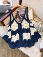 a8ccff45-165e-4ef3-bbdb-64f1000a5fb0.jpg Women's Bohemian Floral Cut-Out Sleeveless Camisole Cover-Up Top