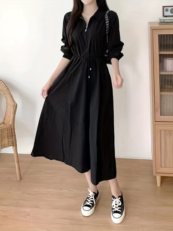 abb6f23f-6afc-4555-80c7-64420d236642.jpg Women's Lapel Tie Waist Elegant Dress