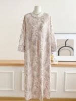 ae9e24b8-3605-4f2e-ab1d-d8796df9518f.jpg Women's Floral Print Round Neck Dress – Pale Pinkish Gray