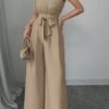 High-Neck Sleeveless Wide-Leg Jumpsuit