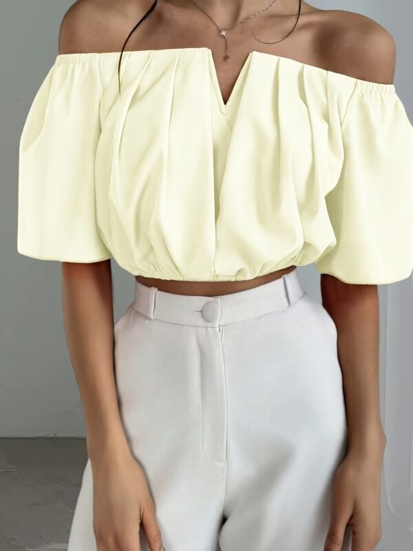 b7c3af1f-60ab-45ad-8763-d603060b8cfe.jpg Women's Elegant V-Neck Solid Color Short Blouse – Apricot