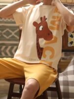 Men's Cartoon Print Short Sleeve Pajama Set