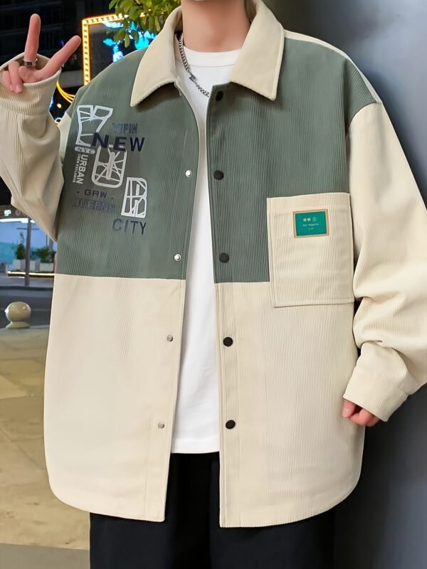 Winter New Men's Shirt-Style Jacket Coat with Lapel