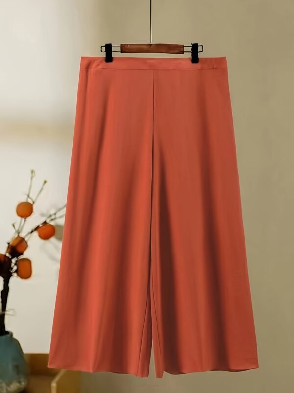 Women's Elegant Orange Skirt Set – Stylish Warm-Tone Fashion Outfit