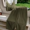 Forest Green Textured Camisole & Layered Skort Set