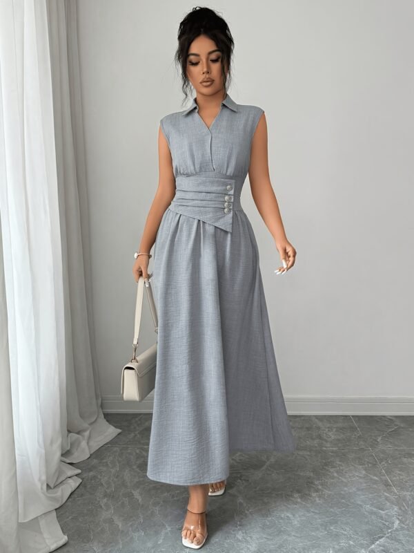 c10ea5e4-aeeb-4524-a024-8942a7b0afc5.jpg Lapel Collar Waist-Cinching Maxi Dress