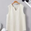 Men's Casual V-Neck Sleeveless Tank Top – Apricot