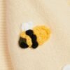 Women's Bee Flower Embroidered Cardigan Sweater Coat