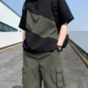c38d047c-c8a4-4978-b610-a29f35627bd5.jpg Men's Casual Athletic Top & Bottom 2-Piece Set – Black / Army Green