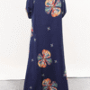 Women's Floral Print Long Sleeve Muslim Dress