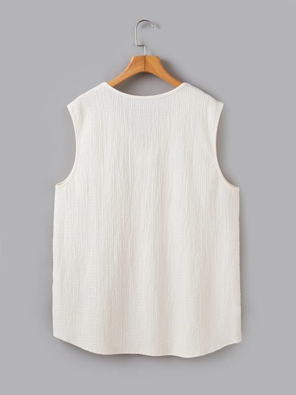 Men's Casual V-Neck Sleeveless Tank Top – Apricot