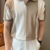 ca8b8c73-3055-4dd0-8d7b-48031753dd9b.jpg Men's Business Casual Breathable Knit Short Sleeve T-Shirt