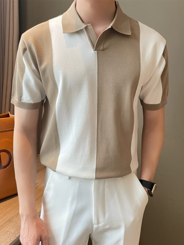 ca8b8c73-3055-4dd0-8d7b-48031753dd9b.jpg Men's Business Casual Breathable Knit Short Sleeve T-Shirt