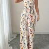 Women's Everyday Comfortable Elastic Waist Wide-Leg Pants – Navy
