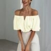 cf4ddf87-fb40-4603-8056-2bd7b39ebd5c.jpg Women's Elegant V-Neck Solid Color Short Blouse – Apricot