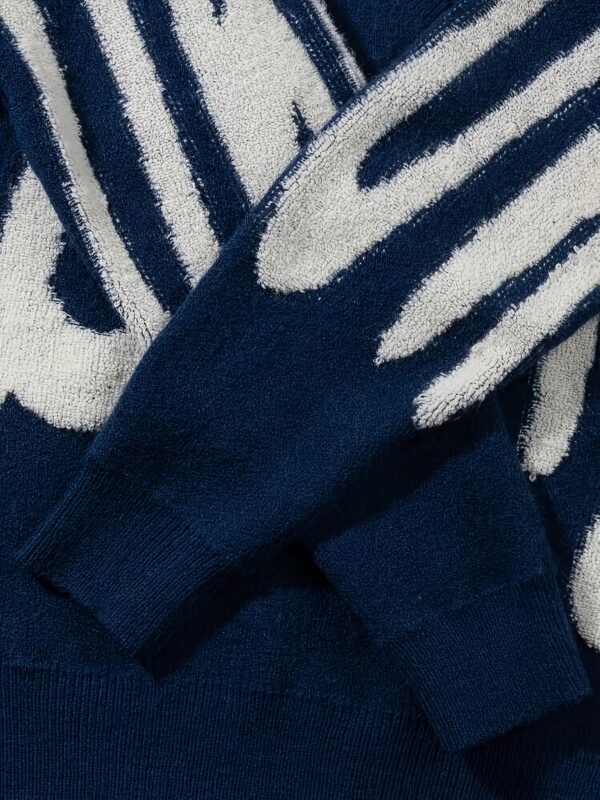 Men's Academic Style Loose Fit Lapel Sweater – Navy