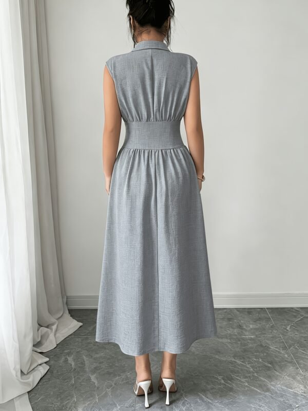 d0ea4686-a379-46a9-adb4-9ad55354bdec.jpg Lapel Collar Waist-Cinching Maxi Dress