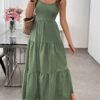 Chic Off-Shoulder Solid Colour Dress