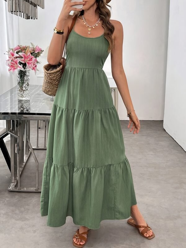 Chic Off-Shoulder Solid Colour Dress