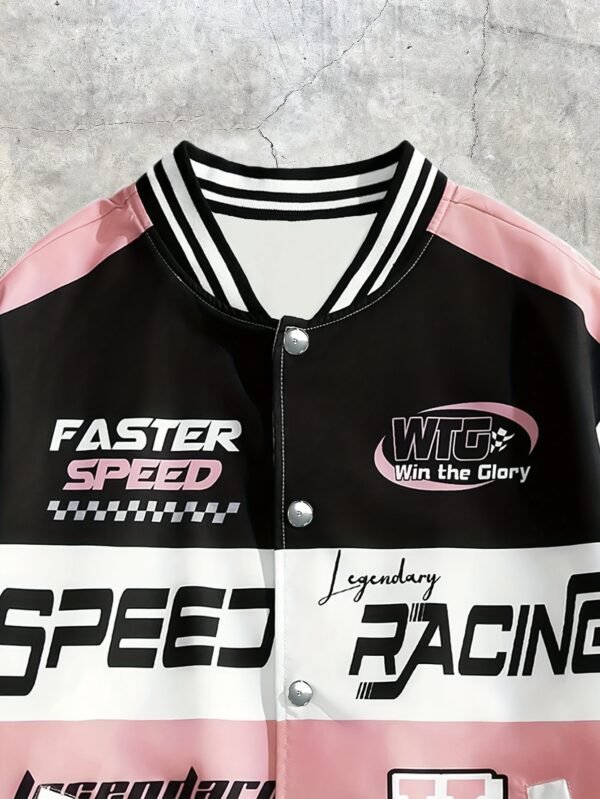 Men's Winter Christmas Letter Print Warm Sports Jacket