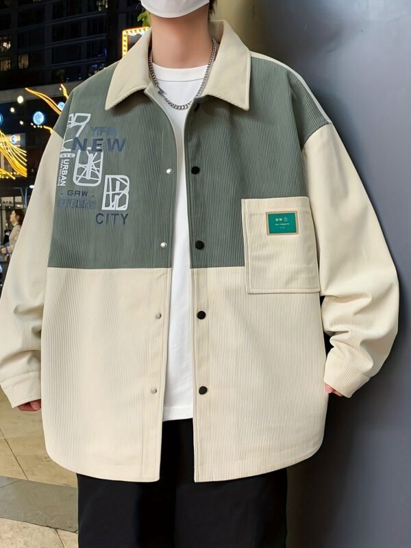 Winter New Men's Shirt-Style Jacket Coat with Lapel