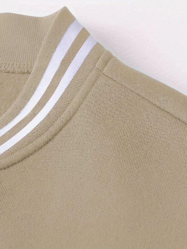 Men's R-Letter Patchwork Street Style Baseball Jacket – Starry Khaki