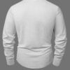 Men's Vertical Stripe Textured Henley Collar Long Sleeve Premium T-Shirt