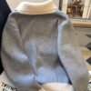 Men's Gentle Style Long Sleeve Zipper Cardigan – Dark Gray